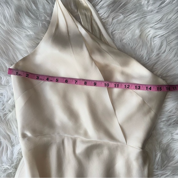 Tony Hamaway One Shoulder Silk Satin Organza Mermaid Style Wedding Gown Size 0 - Picture 14 of 17